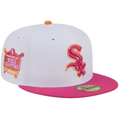 Mens New Era White/Pink Chicago White Sox 2005 World Champions 59FIFTY Fitted Hat
