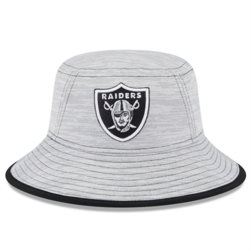 Mens New Era Gray Las Vegas Raiders Game Bucket Hat