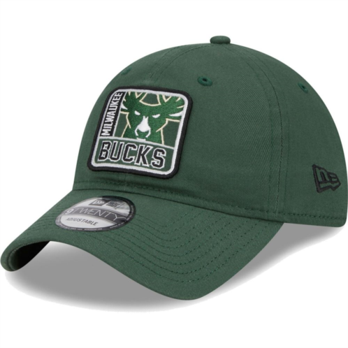 Mens New Era Hunter Green Milwaukee Bucks Mix 9TWENTY Adjustable Hat