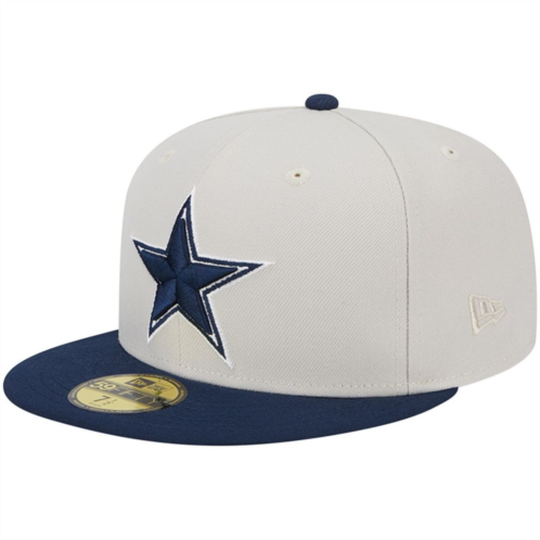 Mens New Era Khaki/Navy Dallas Cowboys Super Bowl Champions Patch 59FIFTY Fitted Hat