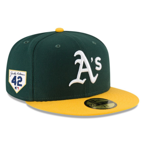 Mens New Era Green Oakland Athletics 2024 Jackie Robinson Day 59FIFTY Fitted Hat
