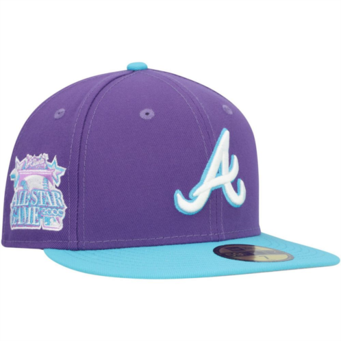Mens New Era Purple Atlanta Braves Vice 59FIFTY Fitted Hat