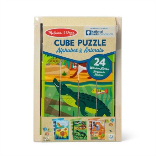 Melissa & Doug National Parks Alphabet & Animals 24-Piece Cube Puzzle