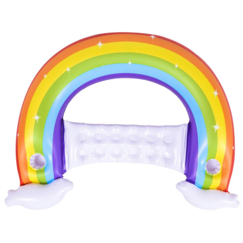Pool Central 58 Inflatable Rainbow Swimming Pool Lounge Chair