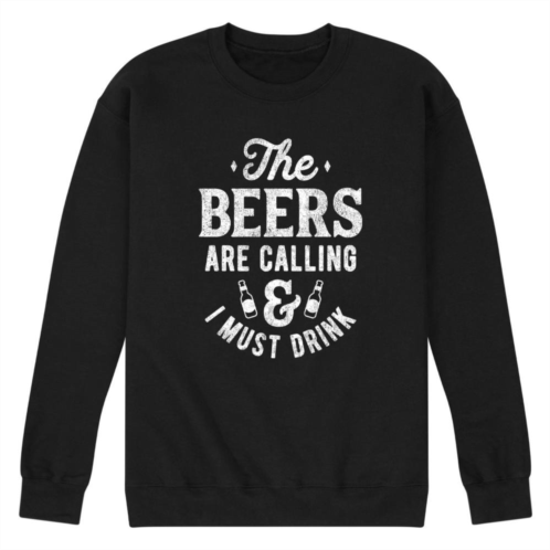 Licensed Character Mens The Beers Are Calling Fleece Sweatshirt
