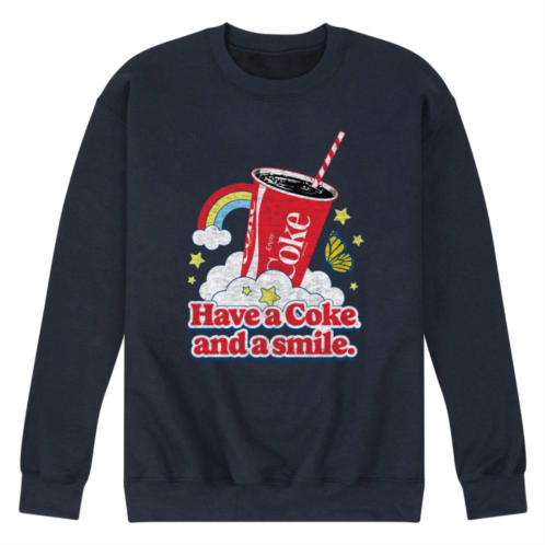 Licensed Character Mens Coca-Cola Have A Coke And Smile Graphic Fleece Sweatshirt