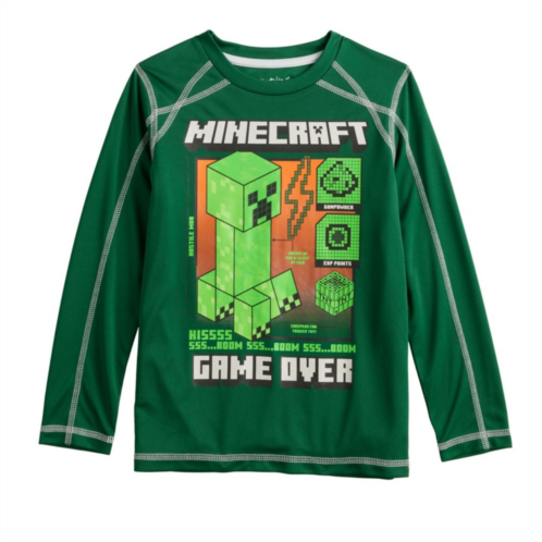 Boys 4-12 Jumping Beans Minecraft Creeper Long Sleeve Graphic Tee