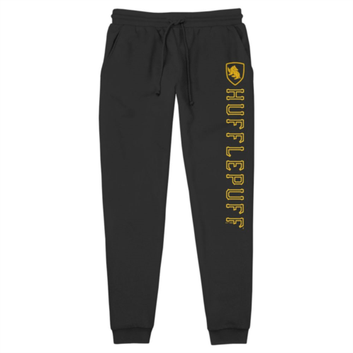 Licensed Character Mens Harry Potter Hufflepuff Badger Yellow Crest Stacked Lightweight Joggers