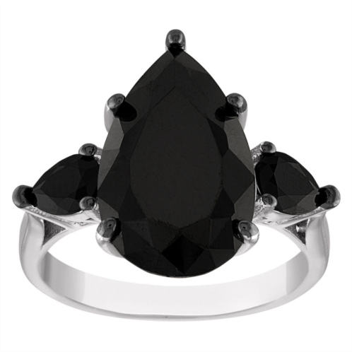 Designs by Gioelli Sterling Silver Black Spinel Ring