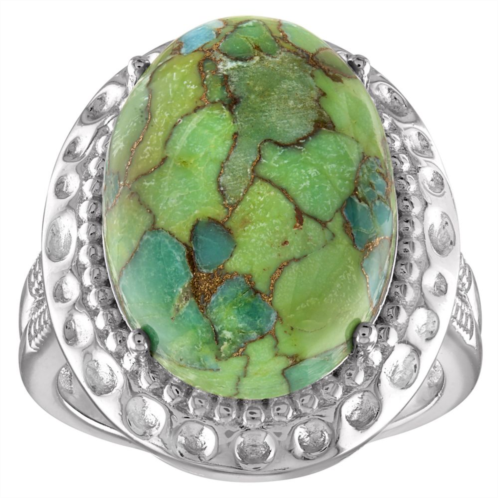 Designs by Gioelli Sterling Silver Copper Green Turquoise Ring
