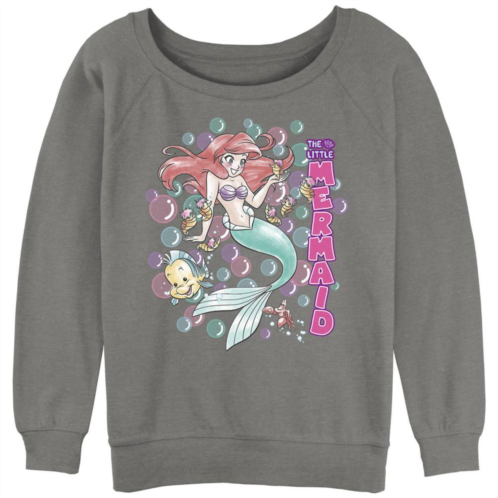 Disneys The Little Mermaid Juniors Anime-Style Bubble Party Slouchy Graphic Sweatshirt