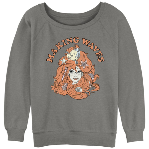 Disneys The Little Mermaid Juniors Making Waves Ariel Slouchy Graphic Sweatshirt