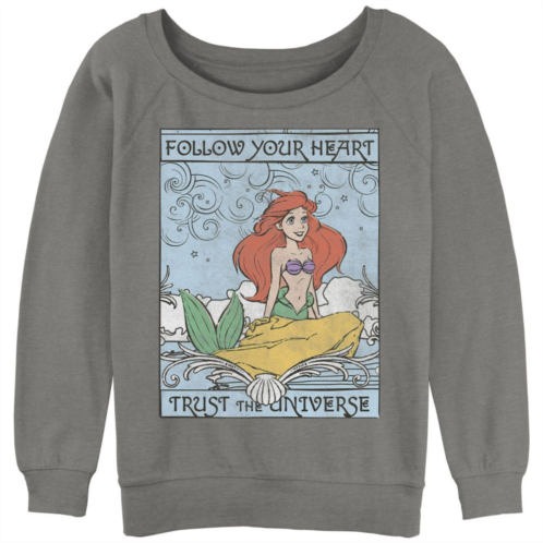 Disneys The Little Mermaid Juniors Ariel Follow Your Heart Slouchy Graphic Sweatshirt