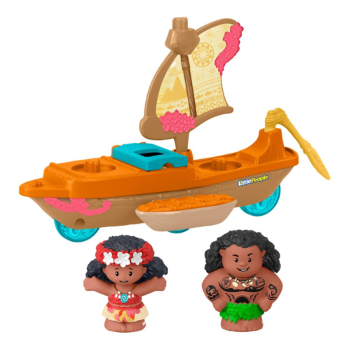 Disneys Moana & Maui Canoe & Figure Set by Fisher-Price Little People