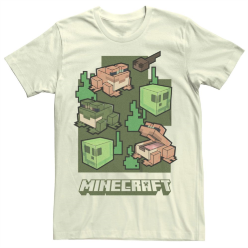 Licensed Character Mens Minecraft Wild Frogs Tadpole Graphic Tee