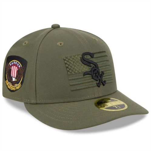 Mens New Era Green Chicago White Sox 2023 Armed Forces Day Low Profile 59FIFTY Fitted Hat