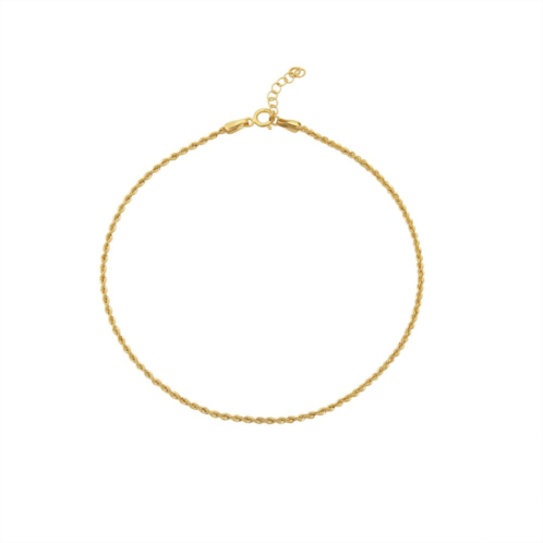 Taylor Grace 10k Gold Rope Chain Anklet