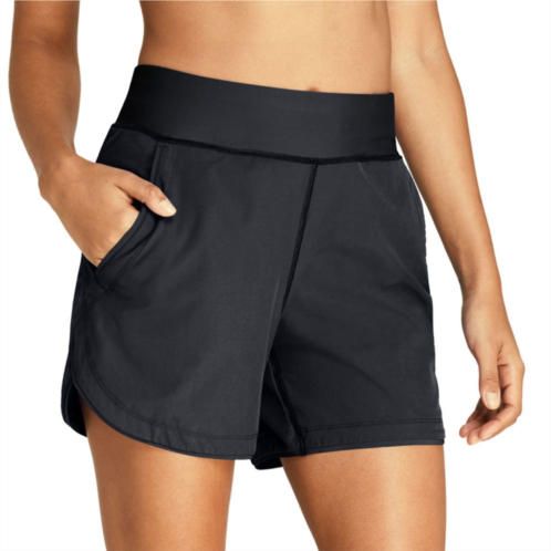 Womens Lands End 5 Quick Dry Board Shorts Swim Cover-up
