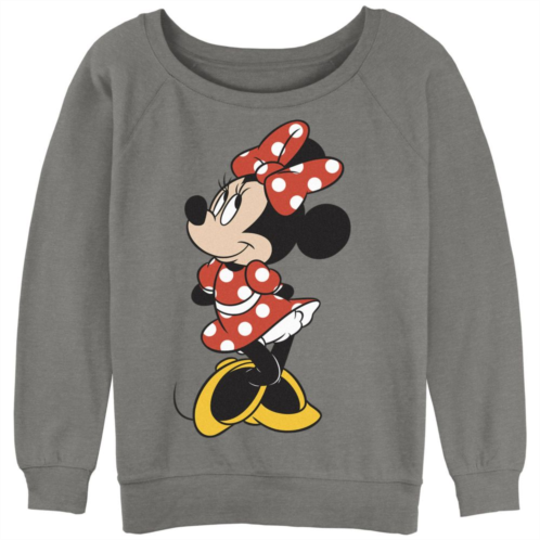 Disneys Minnie Mouse Juniors Vintage Slouchy Graphic Sweatshirt