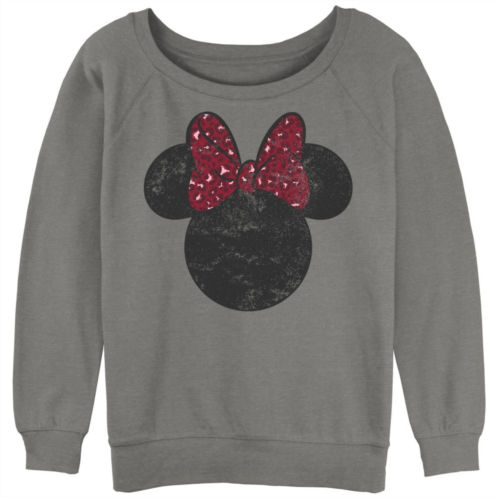 Disneys Mickey Mouse & Friends Juniors Minnie Mouse Silhouette Slouchy Graphic Sweatshirt