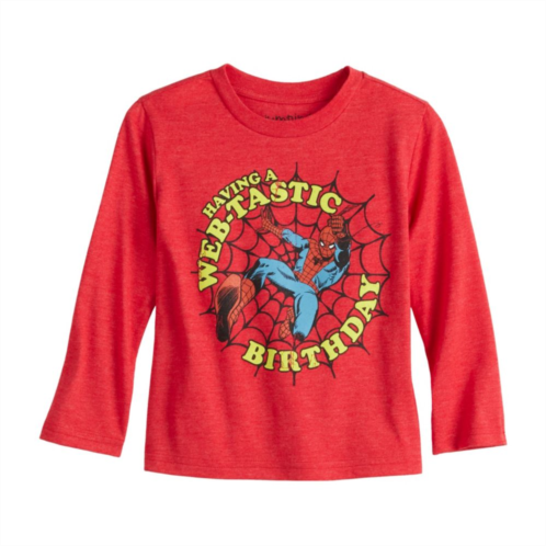 Baby & Toddler Boy Jumping Beans Marvel Spider-Man Having a Web-Tastic Birthday Long Sleeve Graphic Tee