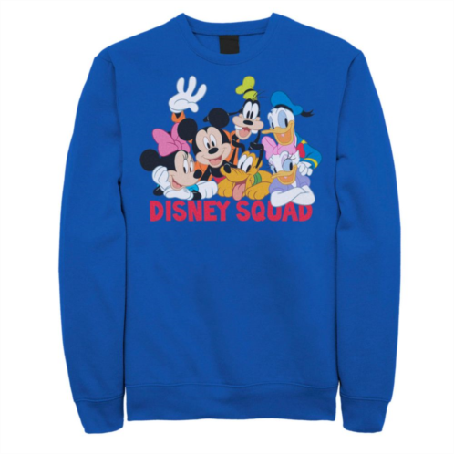 Licensed Character Disneys Mickey Mouse & Friends Mens Squad Fleece Graphic Sweatshirt