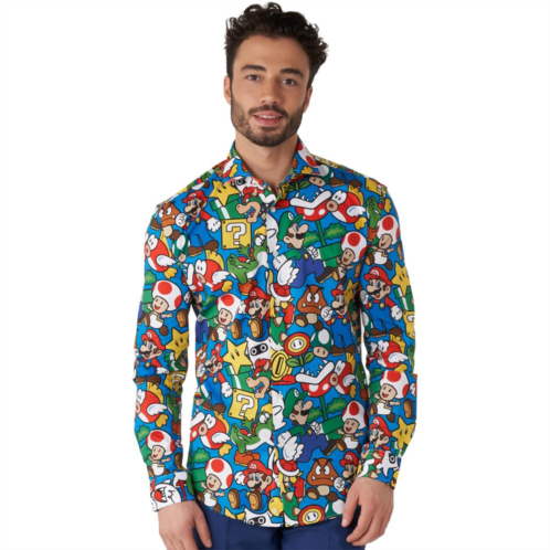 Mens OppoSuits Super Mario Modern-Fit Dress Shirt