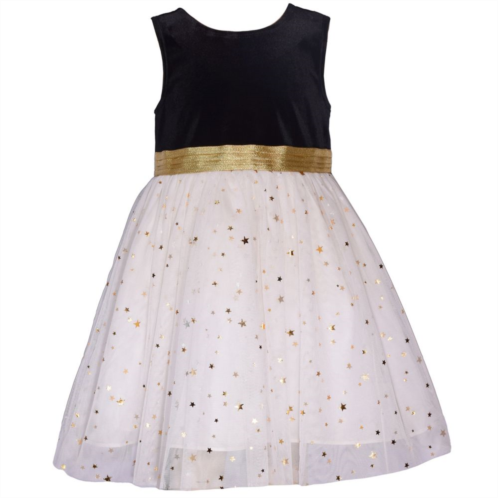 Toddler Bonnie Jean Velvet & Stars Dress