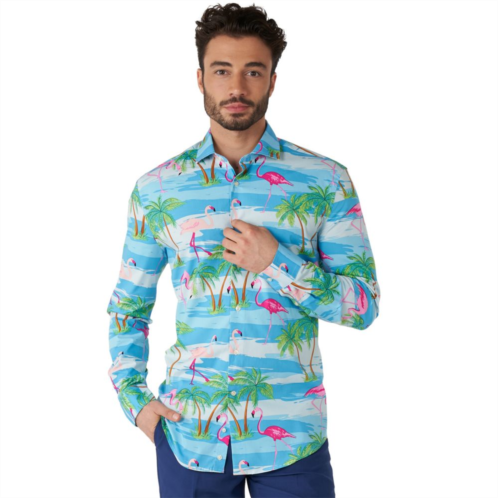 Mens OppoSuits Modern-Fit Flamingo Button-Down Dress Shirt