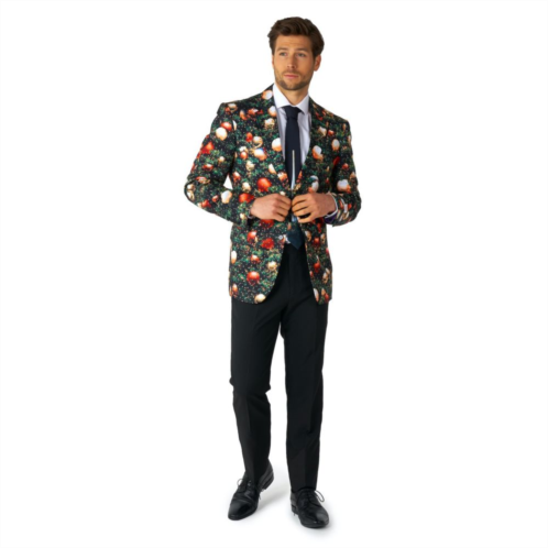 Mens OppoSuits Shine Pine Metallic Christmas Tree Modern-Fit Suit & Tie Set