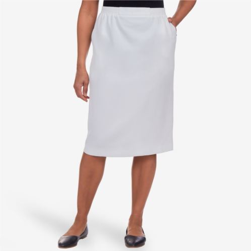 Womens Alfred Dunner Pull-On Pencil Skirt