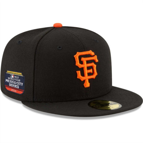 Mens New Era Black San Francisco Giants On-Field 2023 World Tour Mexico City Series 59FIFTY Fitted Hat