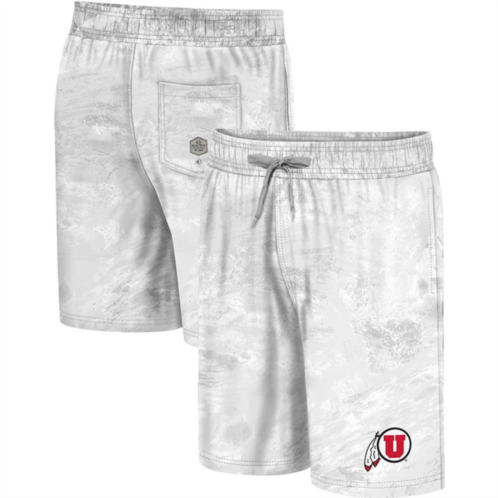 Mens Colosseum White Utah Utes Realtree Aspect Ohana Swim Shorts