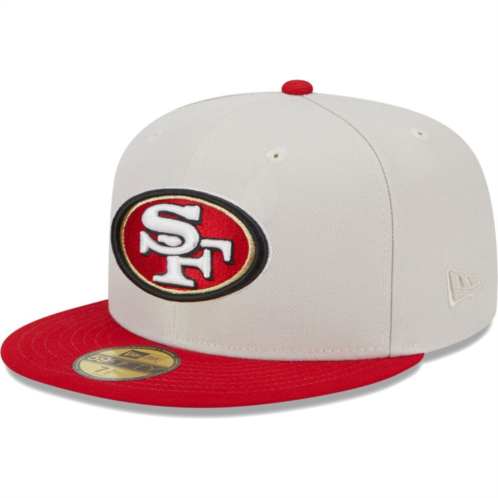 Mens New Era Khaki/Scarlet San Francisco 49ers Super Bowl Champions Patch 59FIFTY Fitted Hat