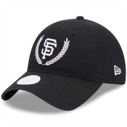 Womens New Era Black San Francisco Giants Leaves 9TWENTY Adjustable Hat