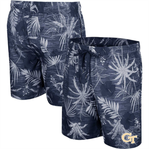 Mens Colosseum Navy Georgia Tech Yellow Jackets What Else is New Swim Shorts