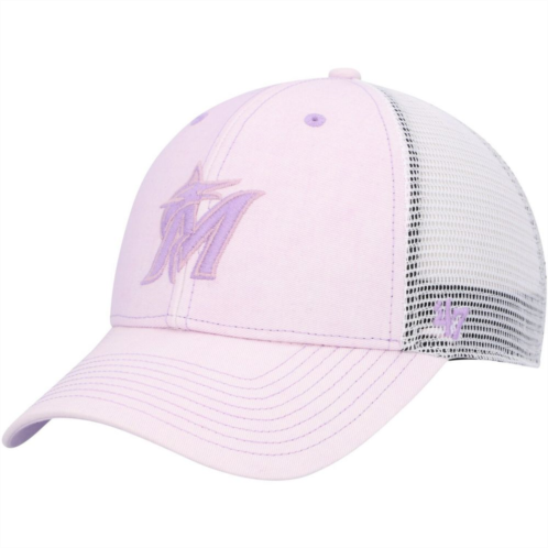 Unbranded Womens 47 Purple Miami Marlins Haze MVP Trucker Snapback Hat