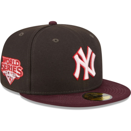 Mens New Era Brown/Maroon New York Yankees Chocolate Strawberry 59FIFTY Fitted Hat