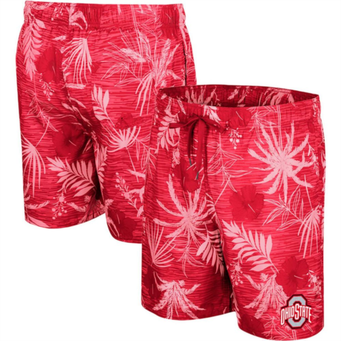 Mens Colosseum Scarlet Ohio State Buckeyes What Else is New Swim Shorts