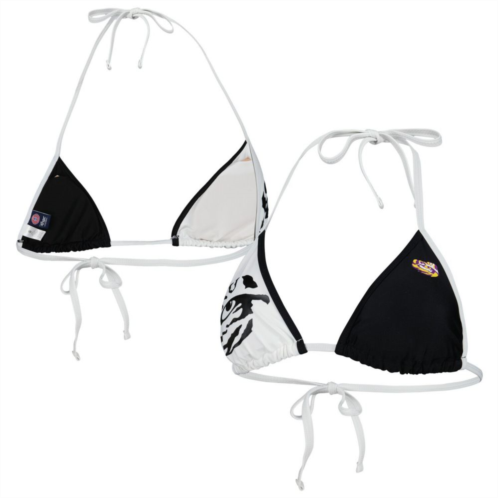 Womens G-III 4Her by Carl Banks Black/White LSU Tigers Play Action Bikini Top