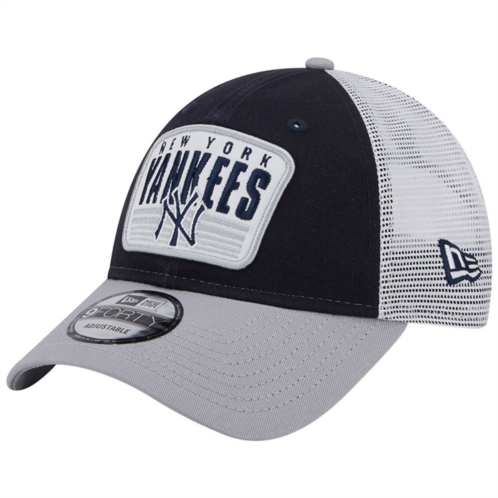 Mens New Era Navy New York Yankees Two-Tone Patch 9FORTY Snapback Hat