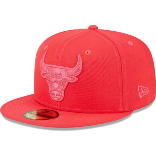 Mens New Era Red Chicago Bulls Spring Color Pack 59FIFTY Fitted Hat