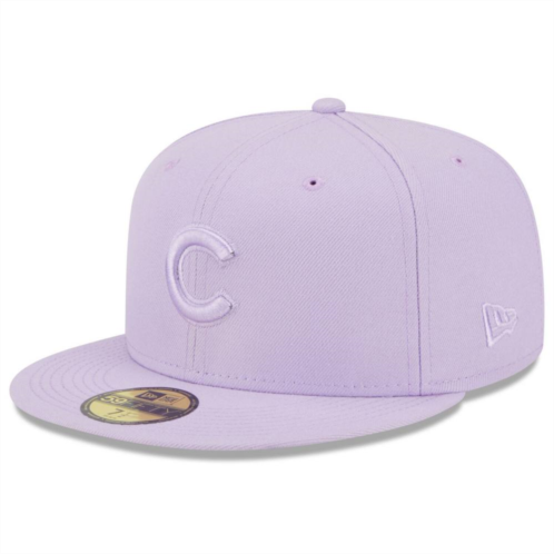 Mens New Era Lavender Chicago Cubs 2023 Spring Color Basic 59FIFTY Fitted Hat