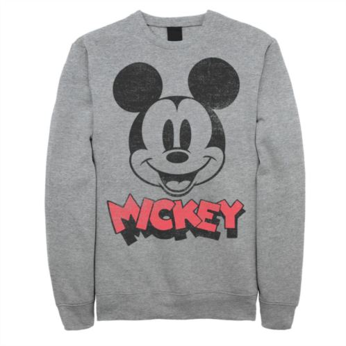 Licensed Character Disneys Mickey & Friends Big & Tall Mickey Big Face Logo Fleece Sweatshirt