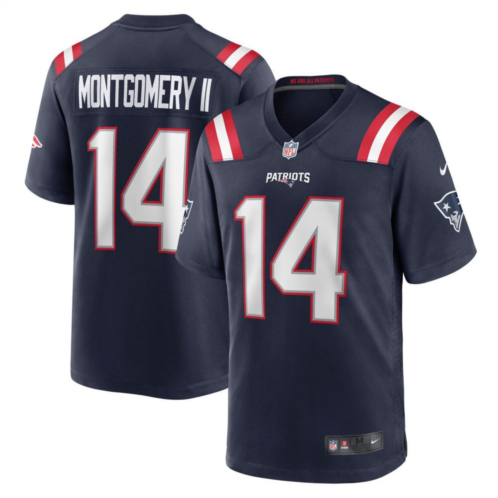 Mens Nike Ty Montgomery Navy New England Patriots Game Jersey