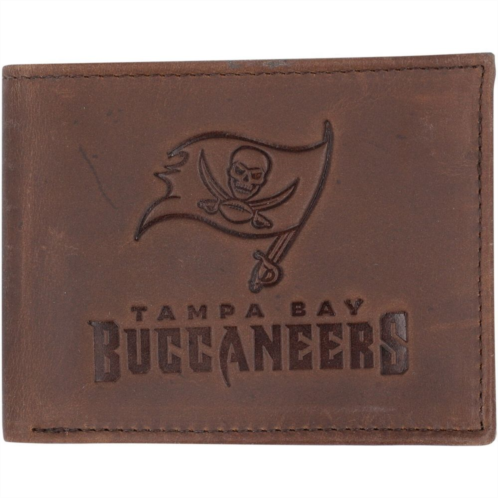 Unbranded Brown Tampa Bay Buccaneers Bifold Leather Wallet