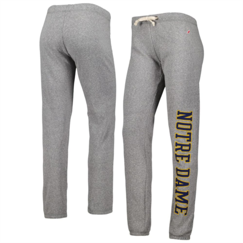 Unbranded Womens League Collegiate Wear Heather Gray Notre Dame Fighting Irish Victory Springs Tri-Blend Jogger Pants