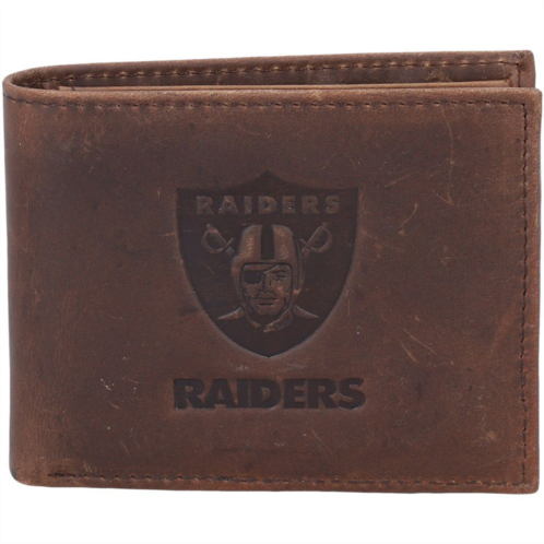 Unbranded Brown Las Vegas Raiders Bifold Leather Wallet