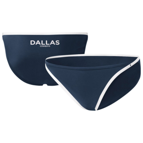 Womens G-III Sports by Carl Banks Navy Dallas Cowboys Play Action Bikini Bottom