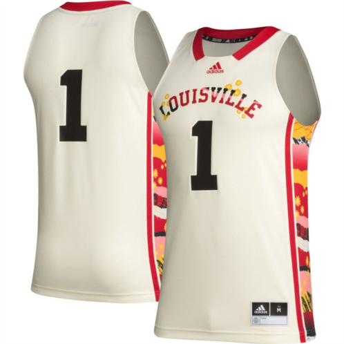 Mens adidas #1 Khaki Louisville Cardinals Honoring Black Excellence Basketball Jersey